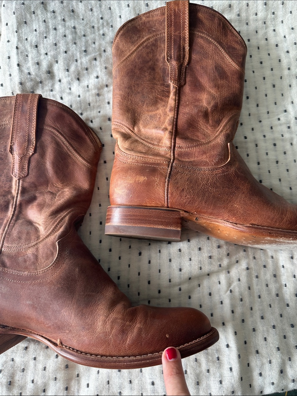 Tecovas Brown Leather Cowboy Boots - Picture 2 of 6